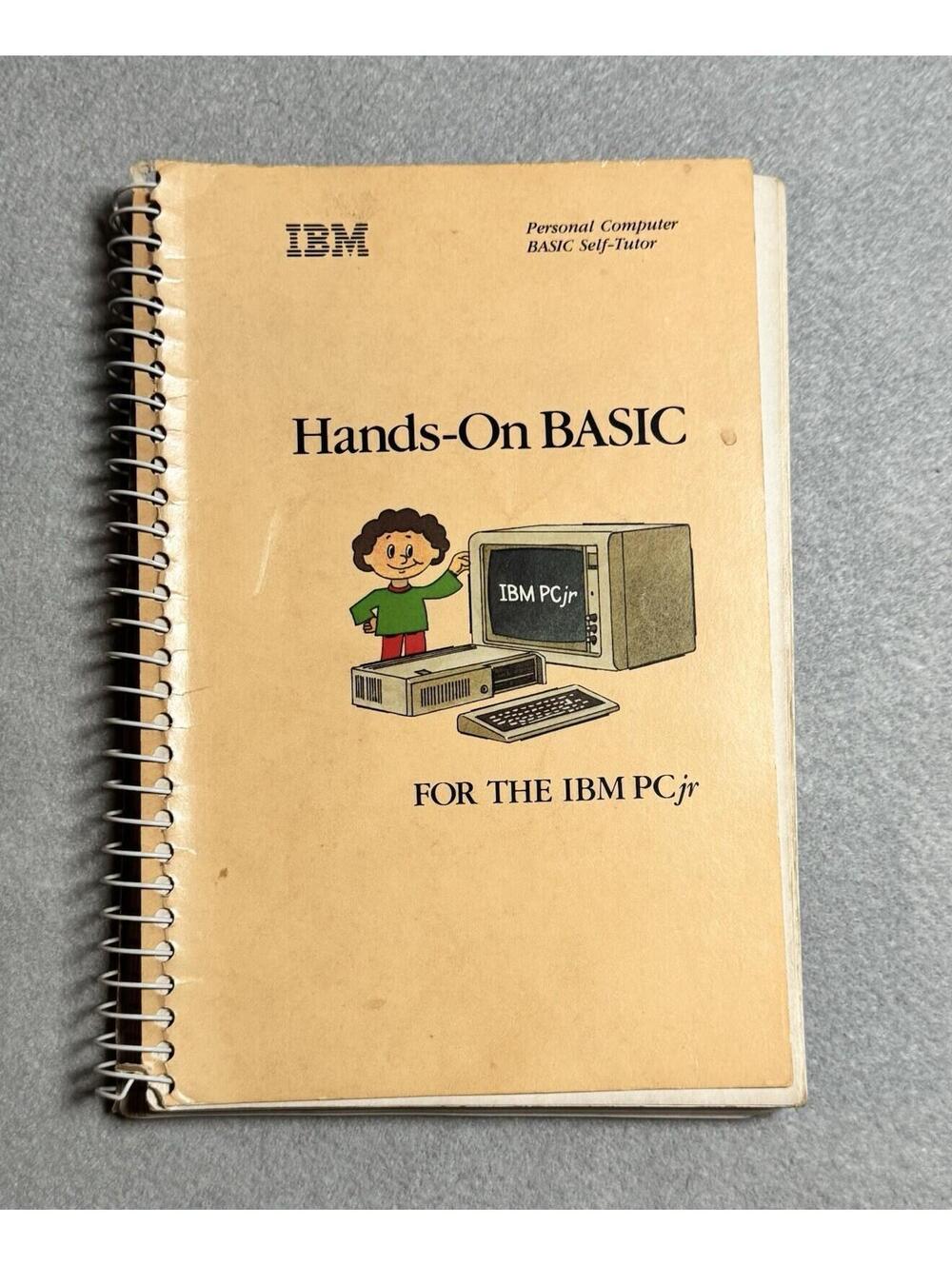 IBM Hands-On BASIC User Manual for IBM PCjr Vintage Spiral Edition